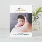 Carte Ferme Rustique | Annonce de naissance de Mère l'Oi (Debout devant)