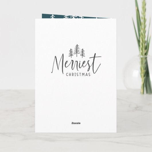 Carte Ferme rustique de photo multi du plus Joyeux Noël (Dos)