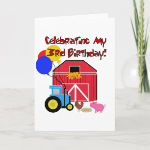 Carte Ferme T-shirts et cadeaux pour le 3e anniversaire