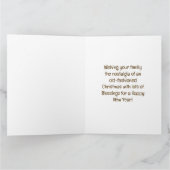 Carte Ferme vintage et Noël Cute Alpaca (Intérieur)