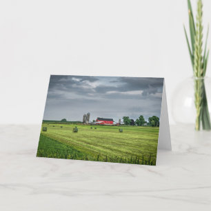 Carte Fermes Red Barn & Silo au printemps
