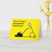 Carte Fermeture amusante du jardinier de dessin (Fleur jaune)