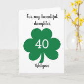 Carte Fermeture de la verge St. Patrick's Day 40e annive (Fleur jaune)