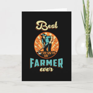 Carte Fermier Agriculture Agricole Poulet de poulet Drôl