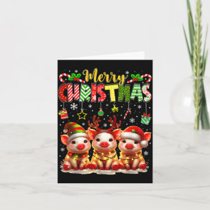 Carte Fermier drôle Joyeux Noël Renne Père Noël Gs Fam