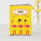 Carte Féroce (carte d'anniversaire) (Fleur jaune)