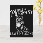 Carte Féroce Et Enceinte Drôle De Bébé Raton Laveur Ence (Fleur jaune)