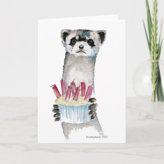 Carte Ferret d'anniversaire (Devant)
