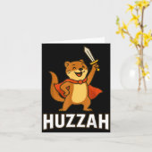 Carte Ferret Huzzah Knight Sword Funny For Men Women Kid (Fleur jaune)