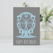 Carte Ferris Roue Main dessinée Anniversaire (Debout devant)