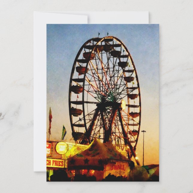 Carte Ferris Wheel at Night (Devant)