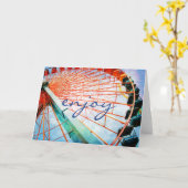 Carte Ferris Wheel Photographie Profitez de Script Bold (Fleur jaune)