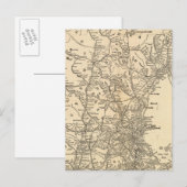 Carte ferroviaire États de la Nouvelle-Angleterre (Devant / Derrière)