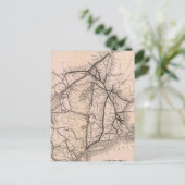 Carte ferroviaire vintage de Boston et de Montréal (Debout devant)