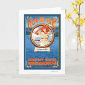 Carte Ferry d'équitation de femme - île de Whidbey, (Fleur jaune)