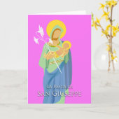 Carte Festa di San Giuseppe, le jour de St Joseph, (Fleur jaune)