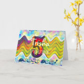 Carte Festif 5 Anniversaire ! (Fleur jaune)