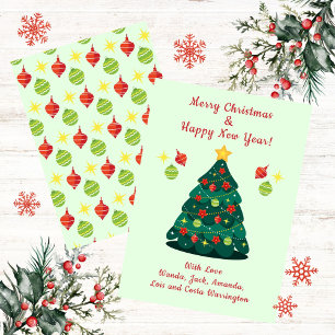 Carte Festif Arbre de Noël Vacances Design