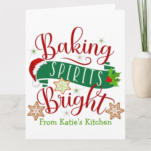 Carte Festif Baking Spirits Bright Custom Christmas (Devant)