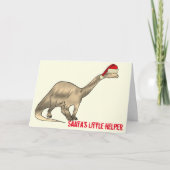 Carte Festif Brontosaurus Père Noël Dinosaure Drôle Slog (Devant)