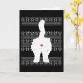 Carte Festif Chat Butt Vacances de Noël (Fleur jaune)