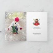 Carte Festif Fée de Noël Personnalisable Photo (Intérieur)