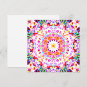 Carte Festif rouge rose jaune de Noël Star Festif Faisce (Devant / Derrière)