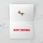 Carte Festif T Rex Drôle Dinosaure de Noël Ironie Citati (Intérieur)
