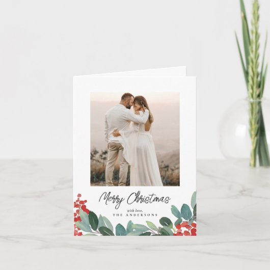 Carte Festin Aquarelle de Noël (Devant)