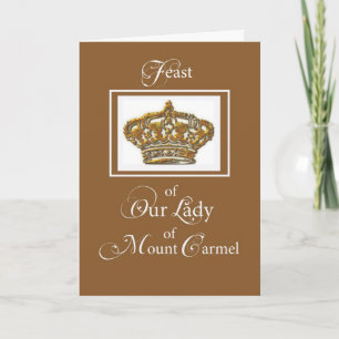 Carte Festin catholique de notre Madame du mont Carmel,