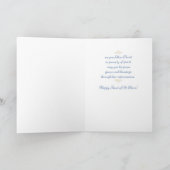 Carte Festin de St Clare d'Assisi, bleu (Intérieur)