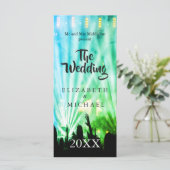 Carte Festival Bright Lights Green Fun Mariage (Debout devant)