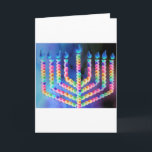 Carte Festival de Lites<br><div class="desc">a chanukah menorah in shades of blue and fuschia</div>