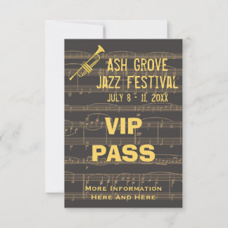 Carte Festival de musique Pass Chocolat de trompette d'o