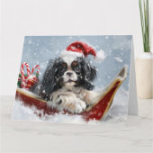 Carte Festival de Noël de Chien Chin Japonais (Devant)