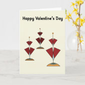 Carte Festival des Valentines modernes du milieu du sièc (Fleur jaune)