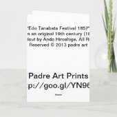 Carte Festival Edo Tanabata 1857 (Dos)