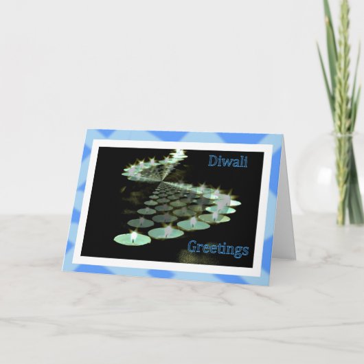 Carte Festival indien de Diwali de bougie de tealight de (Devant)