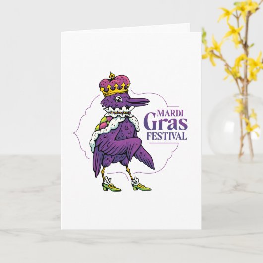 Carte Festival Mardi gras (Fleur jaune)