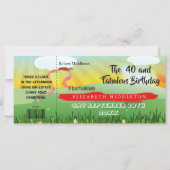 Carte Festival Rustique moderne 40e anniversaire (Devant)