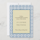 Carte Festivals de Noël avec le coq portugais (Dos)