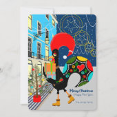Carte Festivals de Noël avec le coq portugais (Devant)