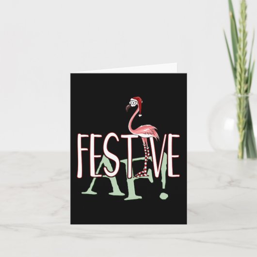 Carte Festive Af Ironic Sarcastic Merry Christmas Flamin (Devant)