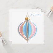 Carte Festive and elegant Christmas Bauble Greeting (Devant/Arrière en situation)