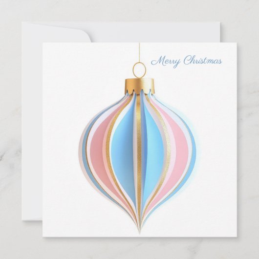 Carte Festive and elegant Christmas Bauble Greeting (Devant)