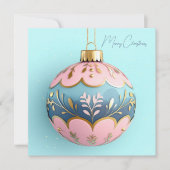 Carte Festive and elegant Christmas Bauble Greeting (Devant)
