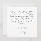 Carte Festive and elegant Christmas Baubles Greeting (Dos)