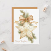 Carte Festive and elegant Christmas Greeting Card (Devant/Arrière en situation)