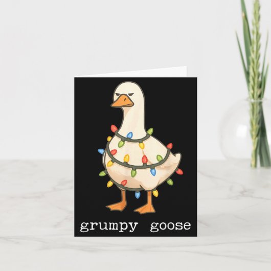 Carte Festive And Mpy Goose Santa Hat Xmas Light Matchin (Devant)