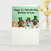 Carte Festive Animal Family Card (Fleur jaune)